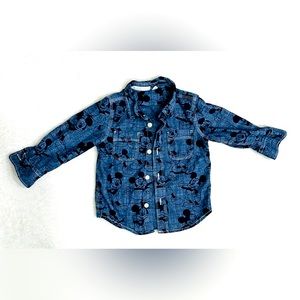 Mickey Toddler Denim Button-down Shirt